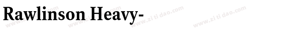 Rawlinson Heavy字体转换